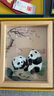 老秀馆蜀绣熊猫伴手礼双面刺绣摆件工艺品中国特色礼物送老外出国纪念品 榉木外框-梅花熊猫（JD发货） 实拍图
