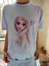 迪士尼儿童速干衣套装爱莎公主短袖t恤女童夏季套装JXAF1214D 紫色130 实拍图