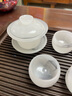 琉璃茶具套装组合白玉茶杯家用送礼玉瓷功夫盖碗茶壶整套礼盒礼品 水墨琉璃玉瓷套装【礼盒装】 1盖碗+1公道+1茶漏套组+6茶杯 实拍图
