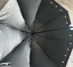 天堂 防紫外线阳伞三折 遮阳伞黑胶防晒伞蜜桃图案晴雨伞 藏青 实拍图