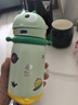 babycare儿童保温杯婴儿宝宝学饮杯吸管水杯水壶霸王龙不锈钢上学450ml 实拍图