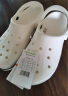 卡骆驰crocs洞洞鞋贝雅卡骆班轻便耐磨一脚蹬休闲鞋|205089 白/深蓝-126 37 /38(230mm) 实拍图