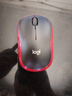 罗技（Logitech）M185鼠标 无线鼠标 办公鼠标 对称鼠标 黑色红边 带无线2.4G接收器 实拍图
