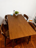 早作  实木餐桌现代简约家用餐厅桌椅组合胡桃色桌子长方形日式吃饭桌 一桌四椅 长140*宽80+4椅 胡桃色 实拍图