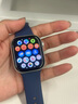 Apple/苹果 Watch Series 10 智能手表GPS款46毫米银色铝金属表壳丹宁色运动型表带S/M MX203CH/B 实拍图