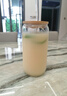 拜杰高硼硅玻璃杯水杯可乐杯奶茶咖啡饮料杯杯子带盖带吸管500ML 实拍图