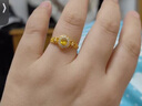 中鑫珠宝小灯泡黄金戒指足金镶嵌锆石满钻蛋面黄钻戒指送女友首饰节日礼物 金重3.42克（18圈号） 实拍图