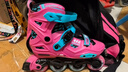 米高 轮滑鞋儿童SC6溜冰鞋男女高端平花鞋初学全套装锁轮旱冰鞋 SC6粉色鞋一双 L （37-40） 实拍图