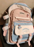 开学必备可爱书包儿童书包减负学生护脊轻便双肩包防泼水研学包 NANA-6022#粉色单包+徽章+挂件 实拍图