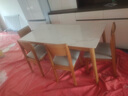 林氏家居北欧风岩板餐桌椅子全套家用小户型实木脚饭桌子LH628R3 实拍图