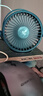 新水星桌面usb小风扇迷你办公室学生宿舍床头静音小电扇桌面小型台式电风扇上班族小风扇 5寸【一档调节-蓝色】USB直插桌面风扇 实拍图