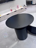 满顺意式高级感轻奢岩板茶几小户型客厅家用极简圆形组合简约现代茶 黑柱 黑柜：鱼肚白70+50圆 雅光黑边几 整装 实拍图
