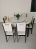 丰舍 餐桌 岩板餐桌简约现代可变圆桌伸缩折叠家用实木饭桌餐桌椅组合 黑白色【雪山白哑光12MM岩板】 1.35米 一桌六椅【升级四轨】 实拍图