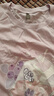 真维斯（Jeanswest）女装夏季薄款纯棉宽松短袖t恤女百搭体恤衫小清新印花圆领上衣JR 浅紫8310 L 170/92A 实拍图