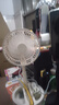 新款伸缩折叠小风扇家用静音充电型办公台式USB桌面宿舍大风力无线夏台面落地两用折叠电风扇 【直插无调档开关】新款象牙白 实拍图