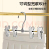 晟旎尚品 裤夹晾衣架裤架裤子夹家用晾晒衣架防滑浸塑不锈钢裤夹裤挂10只 实拍图