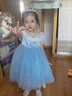 G.DUCKKIDS童装爱莎公主裙女童连衣裙夏季新款儿童裙子女孩艾莎生日礼服裙 裙子和皇冠 100 尺码2~3岁【 90-100cm】 实拍图