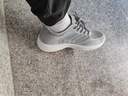 双星八特夏季透气男鞋大网孔网面清凉弹力飞织跑步运动休闲鞋纯色工作鞋 实拍图