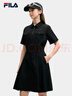 FILA 斐乐官方女装梭织工装连衣裙2025夏季新款时尚凉感防晒收腰裙子 正黑色-BK L 170/88A/L 实拍图