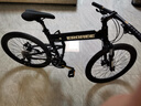 EROADE德国折叠山地自行车男成人青少年学生超轻便携铝合金越野变速赛车 黑色【宙马X1】全铝合金-碟刹 24寸-适合身高150-170cm 24速 实拍图