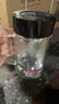 富光双层玻璃杯商务泡茶杯子 大容量男女耐热办公水杯带把黑色320ml 实拍图
