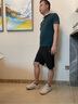 雅鹿冰丝短裤男夏季新款休闲弹力五分裤青年运动宽松透气男士沙滩短裤 黑色/331 2XL ( 建议125斤-140斤可穿 ) 实拍图