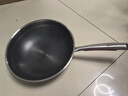 康巴赫炒锅不粘锅316L不锈钢炒菜锅32cm蜂窝平底煎炒锅电磁炉燃气灶通用 实拍图