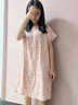 棉绸睡裙女夏薄款2025新款睡衣韩版甜美少女网红家居外穿裙子QM 粉底碎花2301 均码 (90-140斤内穿) 实拍图