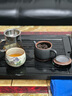 云南建水紫陶素面黑汉瓦壶茶壶紫陶壶大口石瓢壶可提可转家用手工 球孔出水【常规容量】220毫升 实拍图