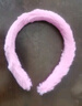 纯色兔毛发箍批发女生简约简单光板白搭百变配件长毛短毛毛绒发箍 樱花粉【1个】 实拍图