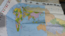 升级版折叠袋装地图套装  中国地图+世界地图 共2张 尺寸约1.06米*0.76米 学生教室家用商务办公室地图知识普及又实惠   实拍图