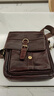 牛船长皮具单肩包男真皮男士斜挎包竖款商务休闲头层牛皮邮差包小背包 咖啡色 实拍图