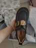 天美意情人节礼物吴昕同款女鞋子疯狂动物城联名厚底乐福鞋通勤小皮鞋 松露黑-高海宁同款 36 实拍图