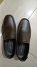 稻草人（MEXICAN）商务休闲鞋男士头层牛皮鞋男正装鞋懒人套脚大码鞋 185 棕色L 39  实拍图