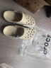 crocs卡骆驰洞洞鞋贝雅卡骆班轻便耐磨一脚蹬休闲鞋|205089 白/深蓝-126 39 (240mm) 实拍图