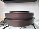 特福（Tefal）百变锅 铸铝红心不粘锅炒菜锅煎锅可拆卸把手套装电磁炉明火通用 梧桐棕- 6件套 实拍图