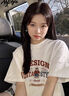 MJ STYLE纯棉短袖T恤男女2025年夏季宽松休闲百搭美式复古风辣妹半袖上衣 实拍图