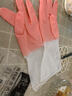 JEPOO 指尖加强洗碗手套轻薄贴手穿戴舒适家务防水胶皮洗衣服清洁手套 花色 1双 小码S* 实拍图