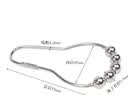 浴帘窗帘挂钩钩子宿舍床帘吊环挂环开口拉环塑料圆圈配件C型活扣 五珠浴帘环 12个装 实拍图