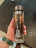 炊大皇玻璃杯茶水分离耐高温防爆泡茶杯大容量茶杯枪灰320ml 实拍图
