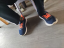 特步（XTEP）儿童童鞋中大童百搭舒适魔术贴跑鞋 深邃蓝/荧光亮橙 37码 实拍图
