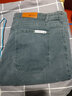 浩术夏季薄款七分牛仔裤男宽松直筒弹力中裤男士休闲韩版短裤马裤男 D666浅蓝(单件装) 4XL 建议【165-180斤】 实拍图