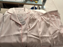 欧迪芬【缎面凉感冰丝】女士睡衣女夏季轻薄透气可外穿家居服套装粉XL 实拍图
