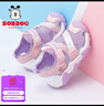 巴布豆（BOBDOG）童鞋女童包头沙滩鞋夏季软底时尚儿童凉鞋 105532008 嫩粉/粉紫34 实拍图