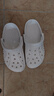 卡骆驰crocs洞洞鞋贝雅男鞋女鞋轻便耐磨一脚蹬拖鞋休闲鞋|10126 白-100 39 (240mm) 实拍图