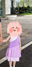 ASK JUNIOR女童连衣裙夏装无袖拼接撞色公主裙宽松圆领儿童裙子 紫色  120  实拍图