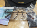 万新（WAN XIN） 近视眼镜防蓝光辐射非球面现片配眼镜框男女0-1500度配成品眼镜 金属-全框-2132DG-枪色 1.74多屏防蓝光镜片（近视酷薄） 实拍图