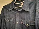 Levi's李维斯男士经典宽松蓝色牛仔衬衫时尚简约美式水洗情侣外套 复古深蓝色 L 实拍图