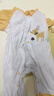 舒贝怡2件装婴儿衣服夏季薄款新生儿连体衣短袖哈衣儿童爬服黄色80CM 实拍图
