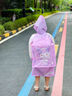 Hello Kitty儿童雨衣女童幼儿园宝宝小学生书包位防水雨披 库洛米紫 L码  实拍图